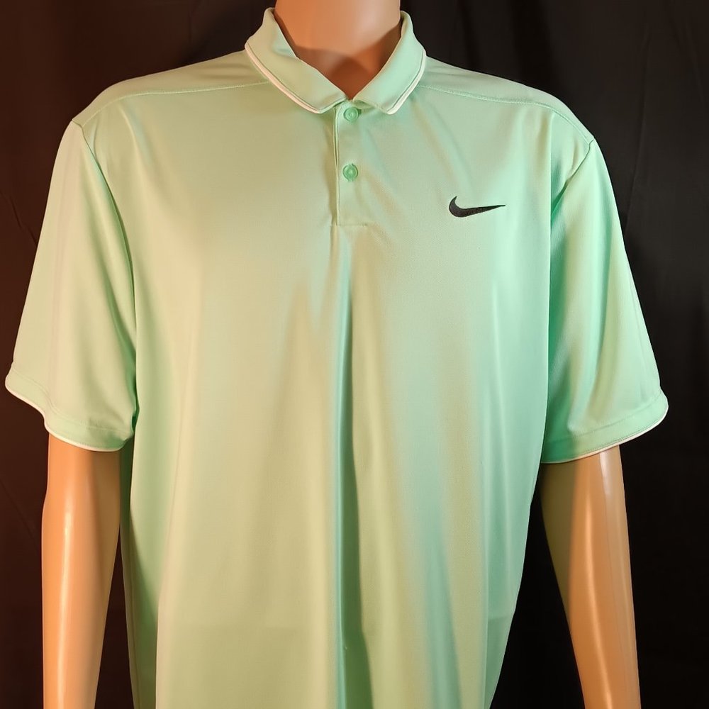 NIKE DRI- FIT GOLF SHIRT - XXL - LIME GREEN